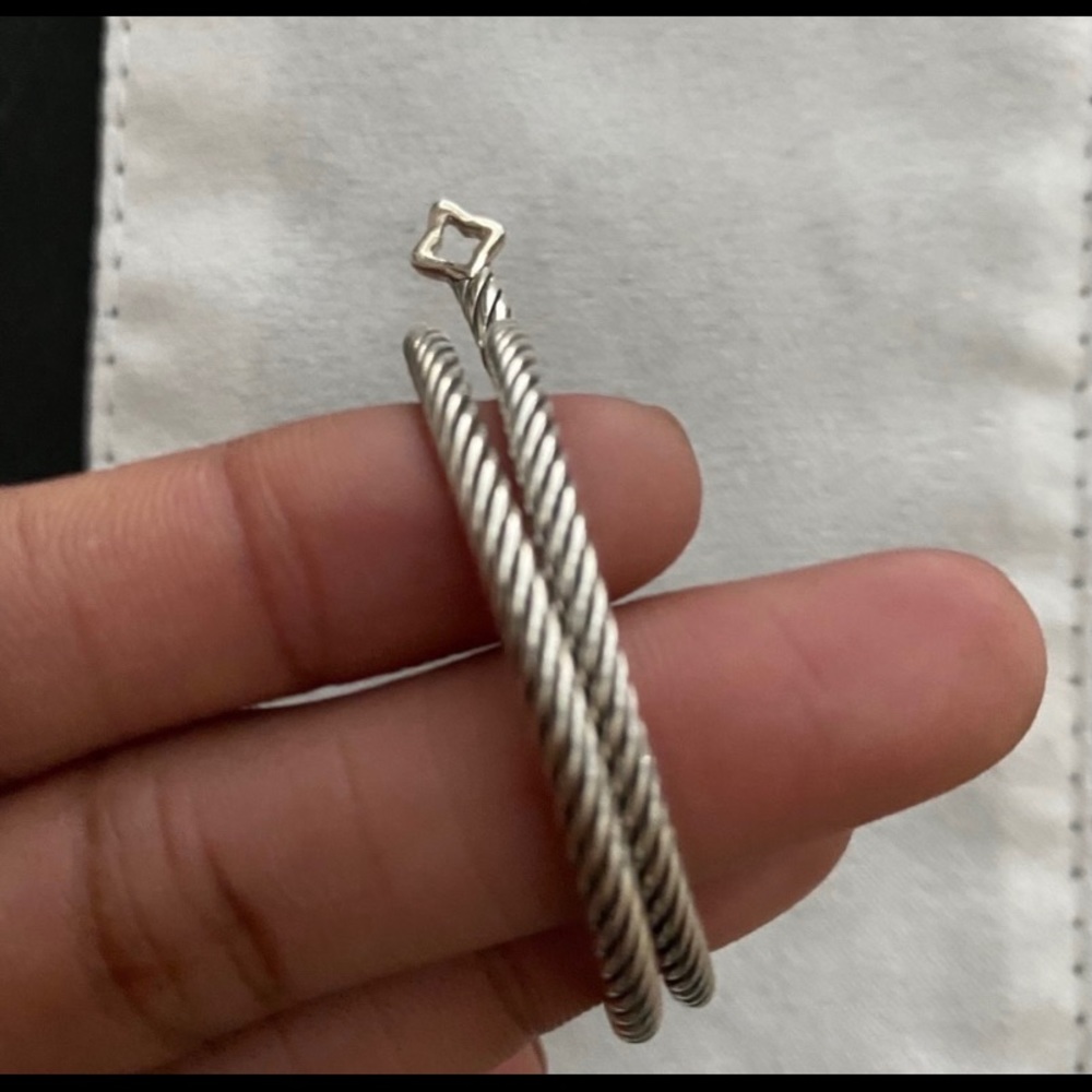 David Yurman cable hoop earrings